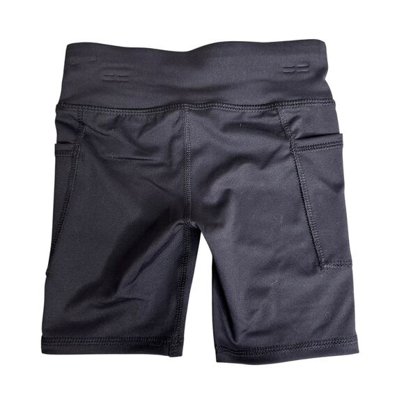 Athletic Works Girls Active Bike Shorts XS 4-5 Black Soot Pockets - Picture 2 of 5